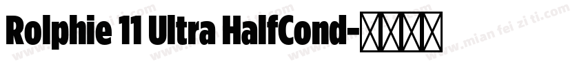 Rolphie 11 Ultra HalfCond字体转换